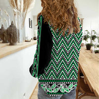 New Zealand Maori Niho Taniwha Women Casual Shirt Kakariki Mangopare and Puhoro Pattern
