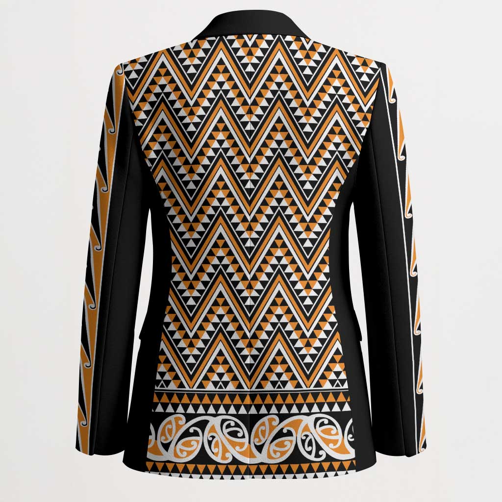 New Zealand Maori Niho Taniwha Blazer Karaka Mangopare and Puhoro Pattern - Polynesian Pride