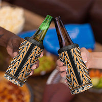 New Zealand Maori Niho Taniwha 4 in 1 Can Cooler Tumbler Karaka Mangopare and Puhoro Pattern LT9 - Polynesian Pride