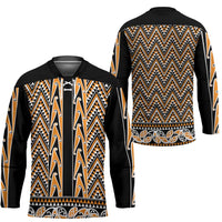 New Zealand Maori Niho Taniwha Hockey Jersey Karaka Mangopare and Puhoro Pattern - Polynesian Pride