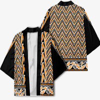 New Zealand Maori Niho Taniwha Kimono Karaka Mangopare and Puhoro Pattern - Polynesian Pride