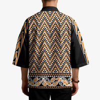 New Zealand Maori Niho Taniwha Kimono Karaka Mangopare and Puhoro Pattern - Polynesian Pride