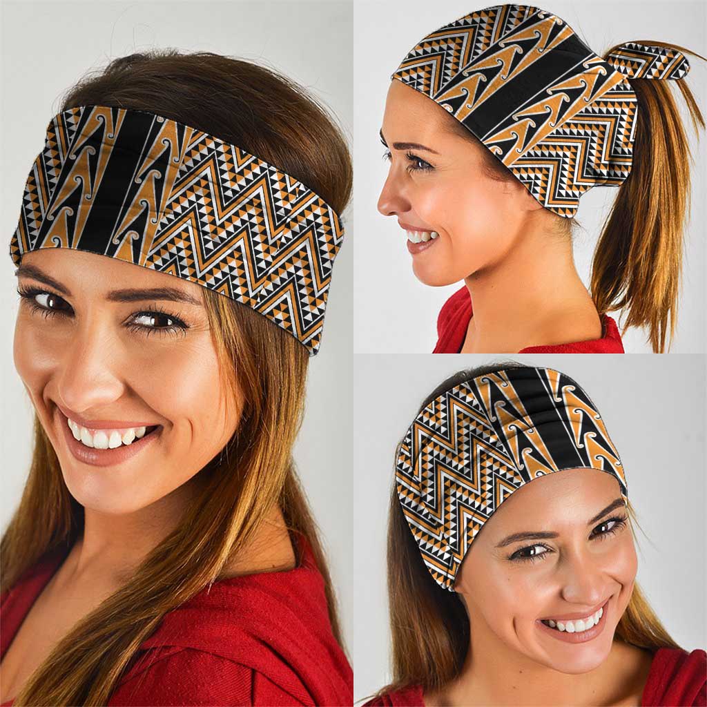 New Zealand Maori Niho Taniwha Neck Gaiter Karaka Mangopare and Puhoro Pattern - Polynesian Pride