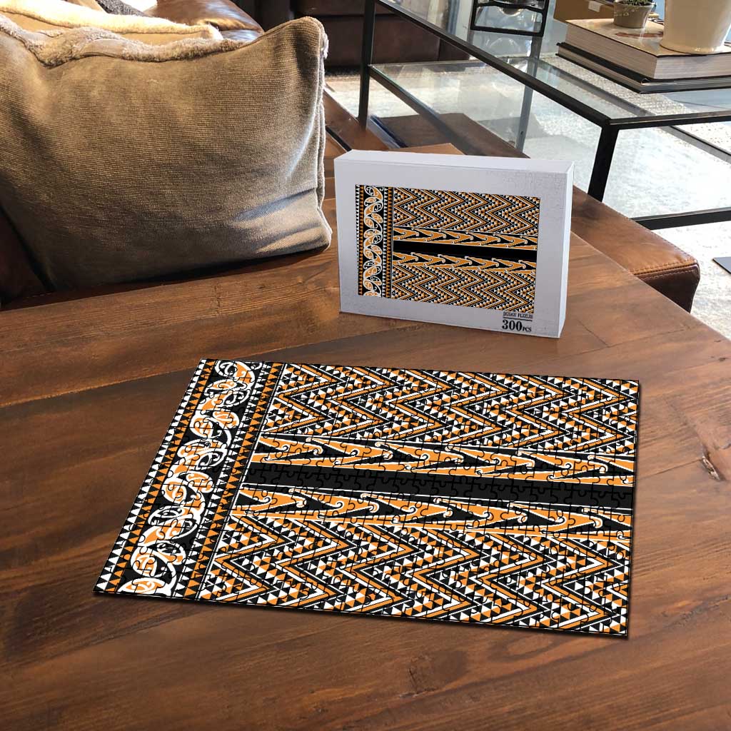 New Zealand Maori Niho Taniwha Puzzle Karaka Mangopare and Puhoro Pattern - Polynesian Pride