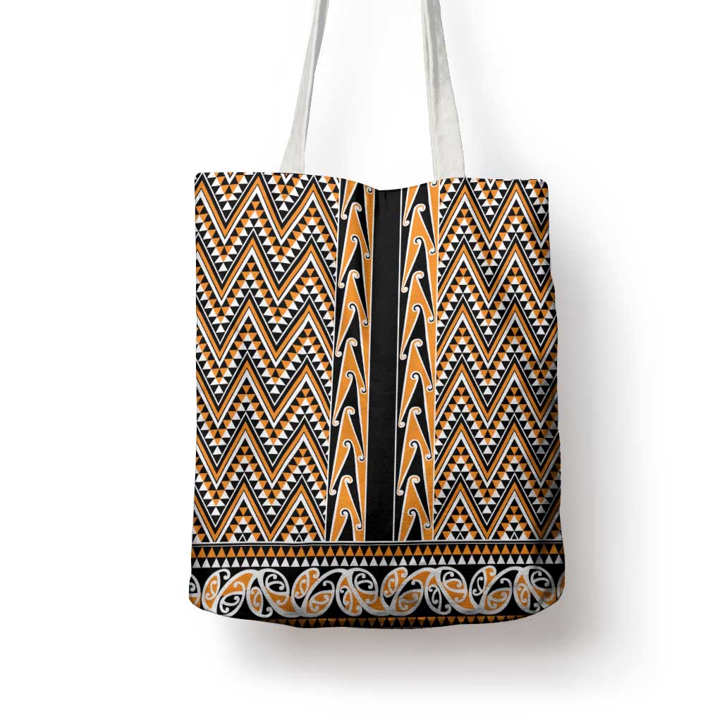 New Zealand Maori Niho Taniwha Tote Bag Karaka Mangopare and Puhoro Pattern - Polynesian Pride