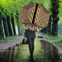 New Zealand Maori Niho Taniwha Umbrella Karaka Mangopare and Puhoro Pattern - Polynesian Pride