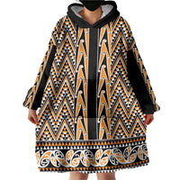 New Zealand Maori Niho Taniwha Wearable Blanket Hoodie Karaka Mangopare and Puhoro Pattern LT9 - Polynesian Pride