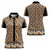 New Zealand Maori Niho Taniwha Women Polo Shirt Karaka Mangopare and Puhoro Pattern