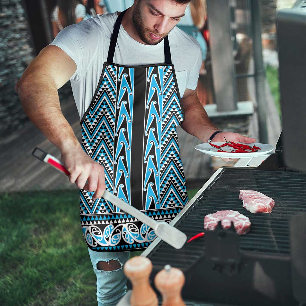 New Zealand Maori Niho Taniwha Apron Kikorangi Mangopare and Puhoro Pattern - Polynesian Pride