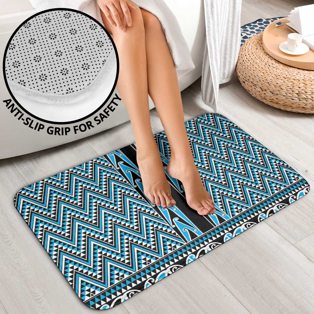 New Zealand Maori Niho Taniwha Bathroom Set Kikorangi Mangopare and Puhoro Pattern - Polynesian Pride