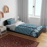 New Zealand Maori Niho Taniwha Bedding Set Kikorangi Mangopare and Puhoro Pattern