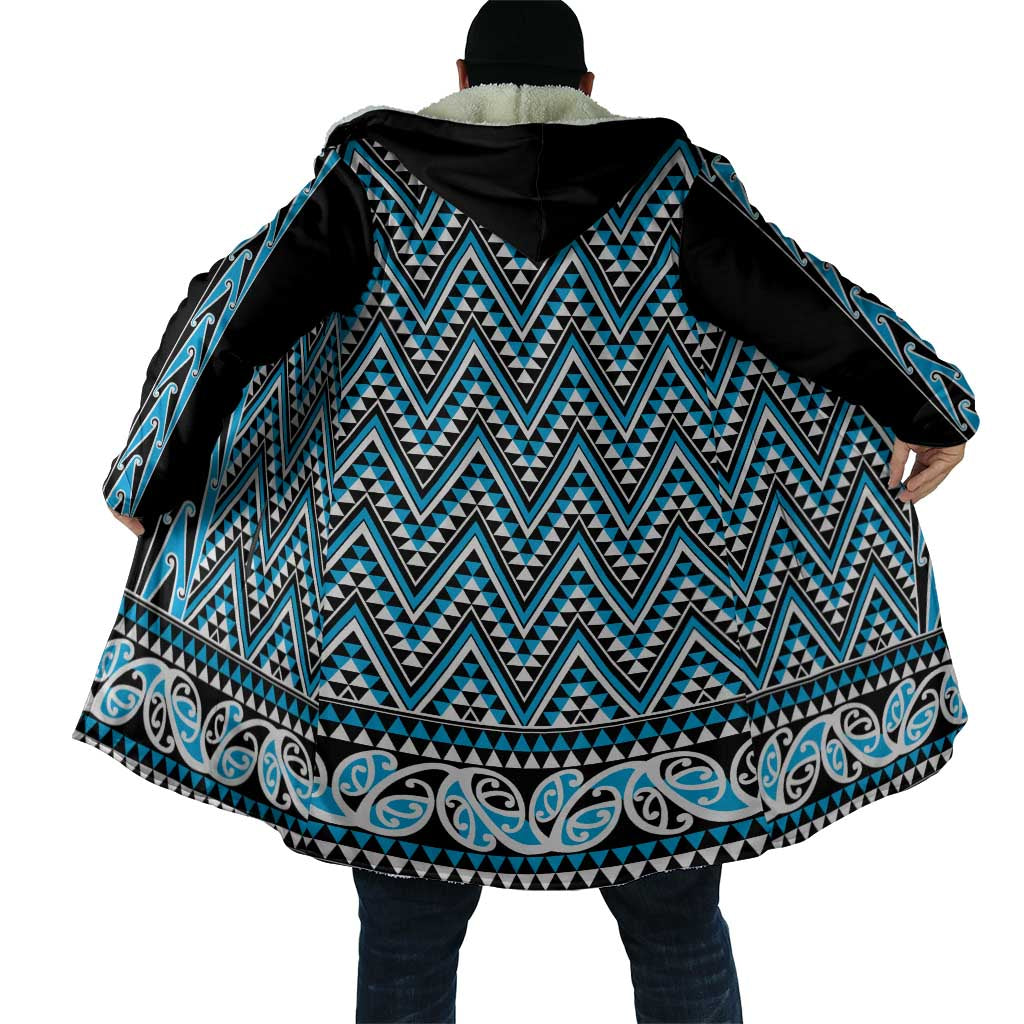 New Zealand Maori Niho Taniwha Cloak Kikorangi Mangopare and Puhoro Pattern - Polynesian Pride