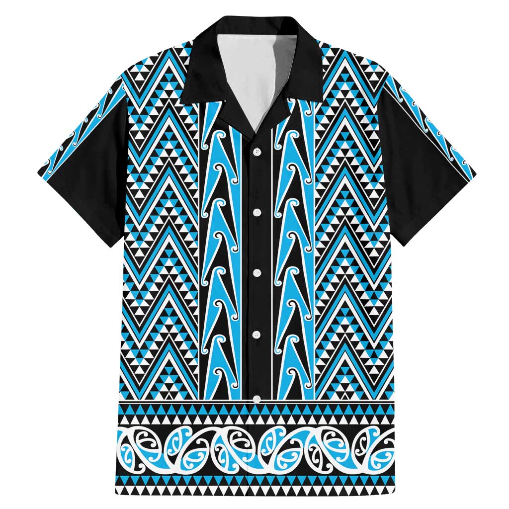 New Zealand Maori Niho Taniwha Family Matching Mermaid Dress and Hawaiian Shirt Kikorangi Mangopare and Puhoro Pattern