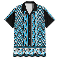 New Zealand Maori Niho Taniwha Family Matching Puletasi and Hawaiian Shirt Kikorangi Mangopare and Puhoro Pattern