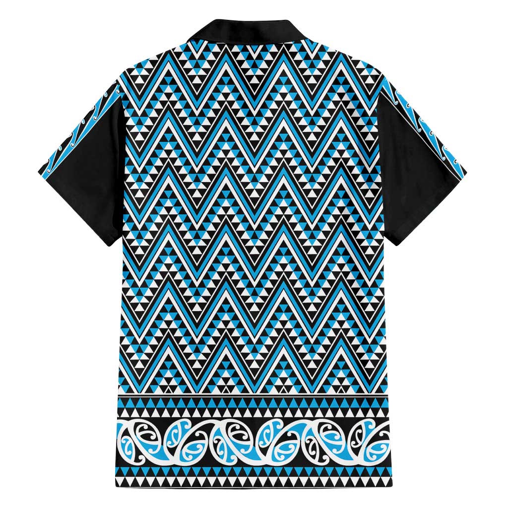 New Zealand Maori Niho Taniwha Family Matching Summer Maxi Dress and Hawaiian Shirt Kikorangi Mangopare and Puhoro Pattern