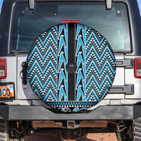 New Zealand Maori Niho Taniwha Spare Tire Cover Kikorangi Mangopare and Puhoro Pattern LT9 Blue - Polynesian Pride