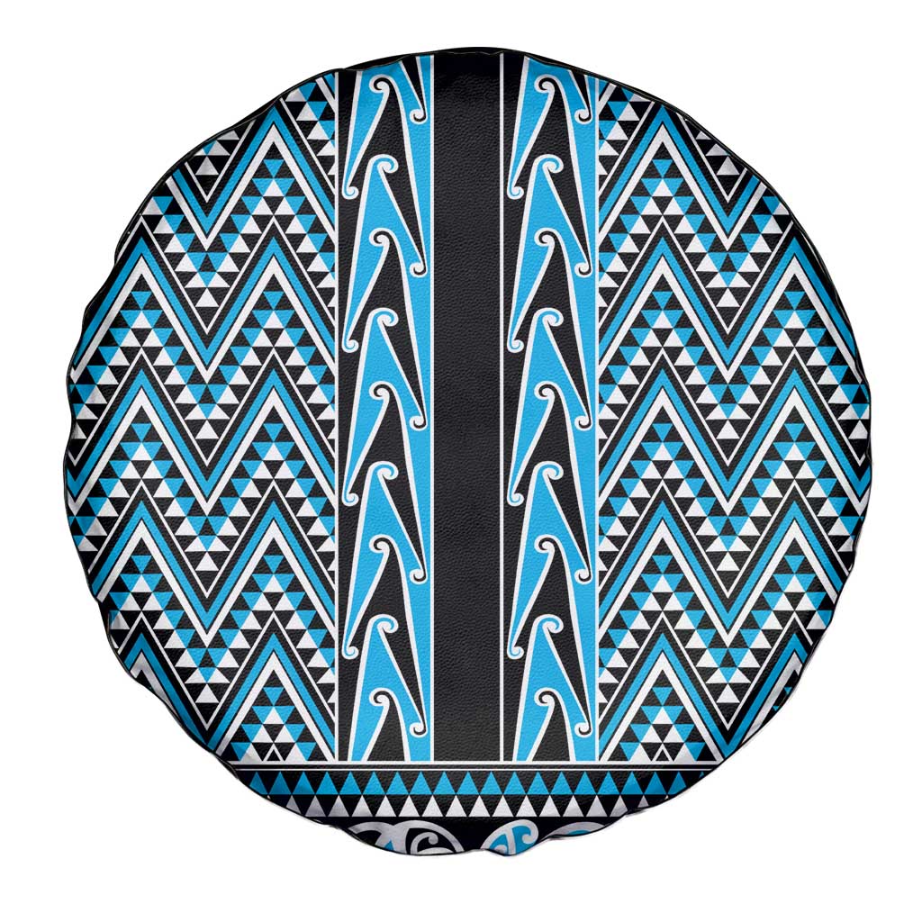 New Zealand Maori Niho Taniwha Spare Tire Cover Kikorangi Mangopare and Puhoro Pattern LT9 - Polynesian Pride