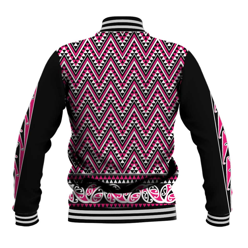New Zealand Maori Niho Taniwha Baseball Jacket Mawhero Mangopare and Puhoro Pattern