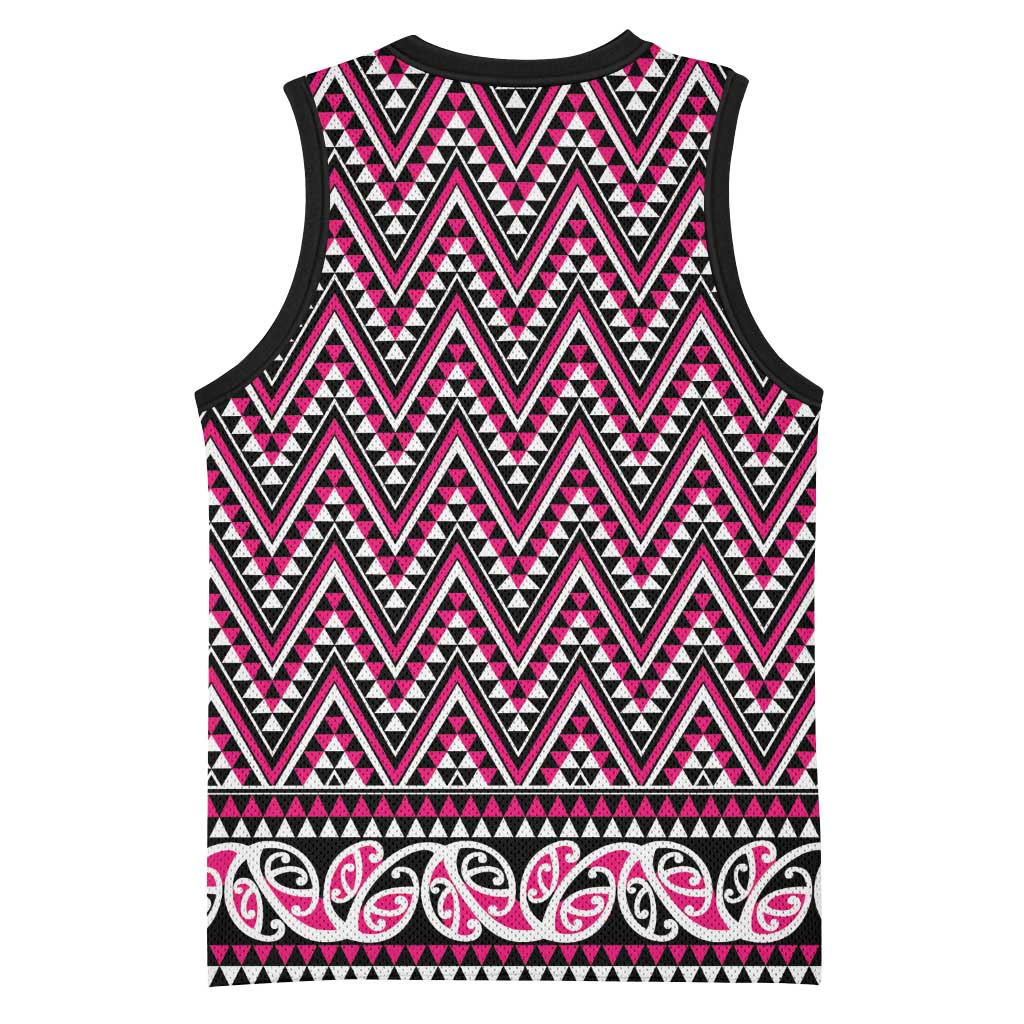 New Zealand Maori Niho Taniwha Basketball Jersey Mawhero Mangopare and Puhoro Pattern LT9 - Polynesian Pride