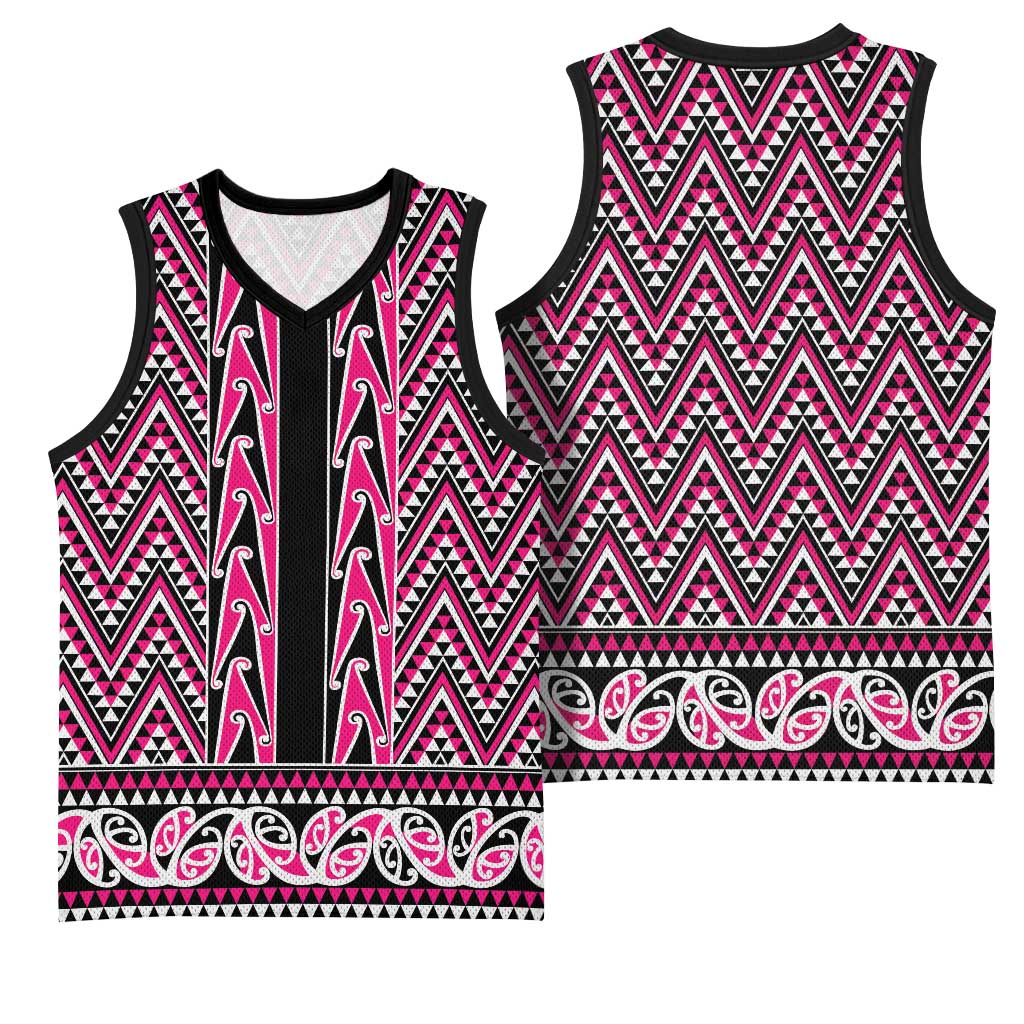 New Zealand Maori Niho Taniwha Basketball Jersey Mawhero Mangopare and Puhoro Pattern LT9 - Polynesian Pride