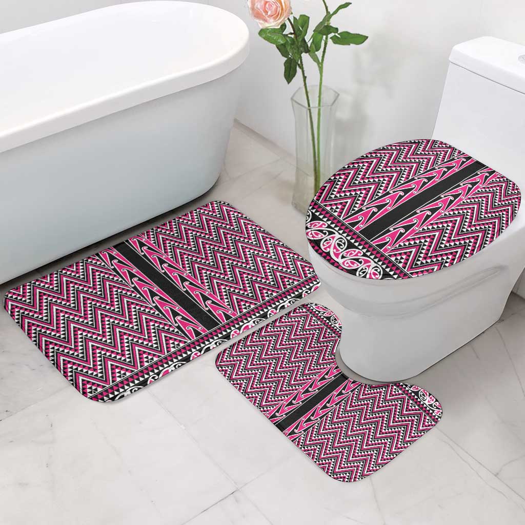 New Zealand Maori Niho Taniwha Bathroom Set Mawhero Mangopare and Puhoro Pattern - Polynesian Pride