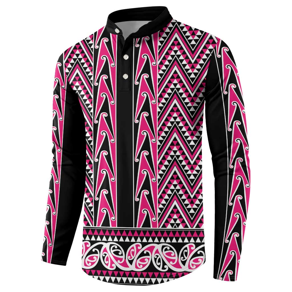 New Zealand Maori Niho Taniwha Button Sweatshirt Mawhero Mangopare and Puhoro Pattern