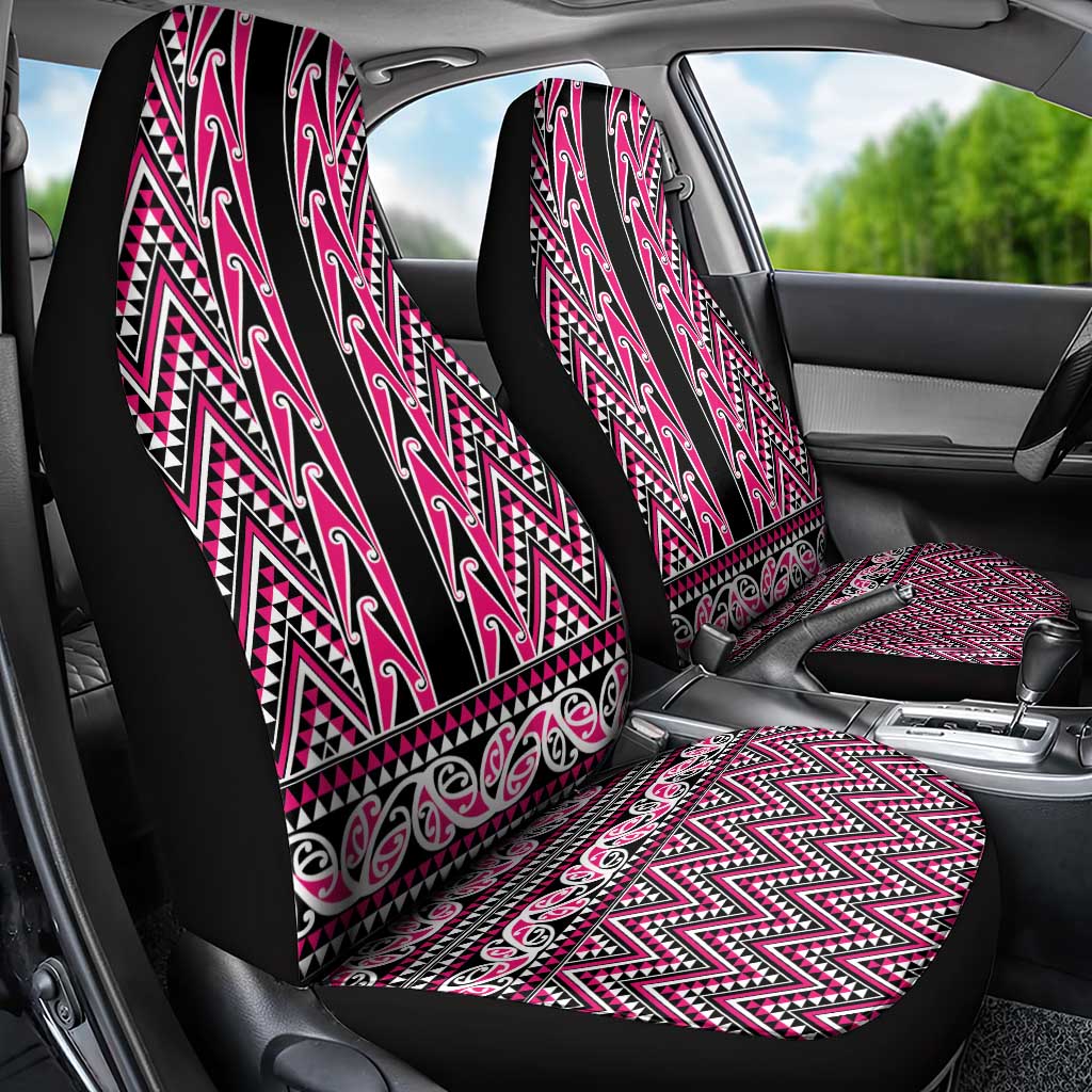 New Zealand Maori Niho Taniwha Car Seat Cover Mawhero Mangopare and Puhoro Pattern LT9 - Polynesian Pride