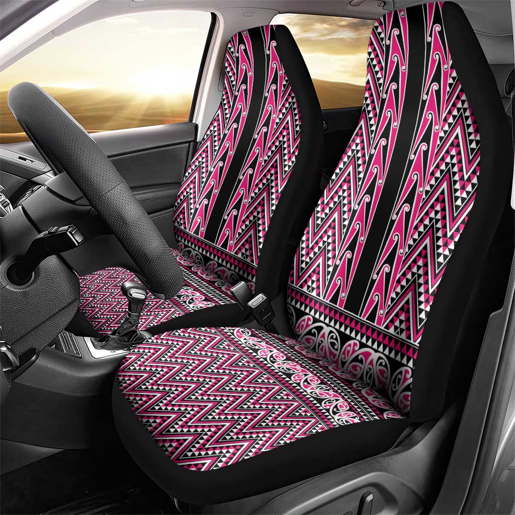 New Zealand Maori Niho Taniwha Car Seat Cover Mawhero Mangopare and Puhoro Pattern LT9 - Polynesian Pride