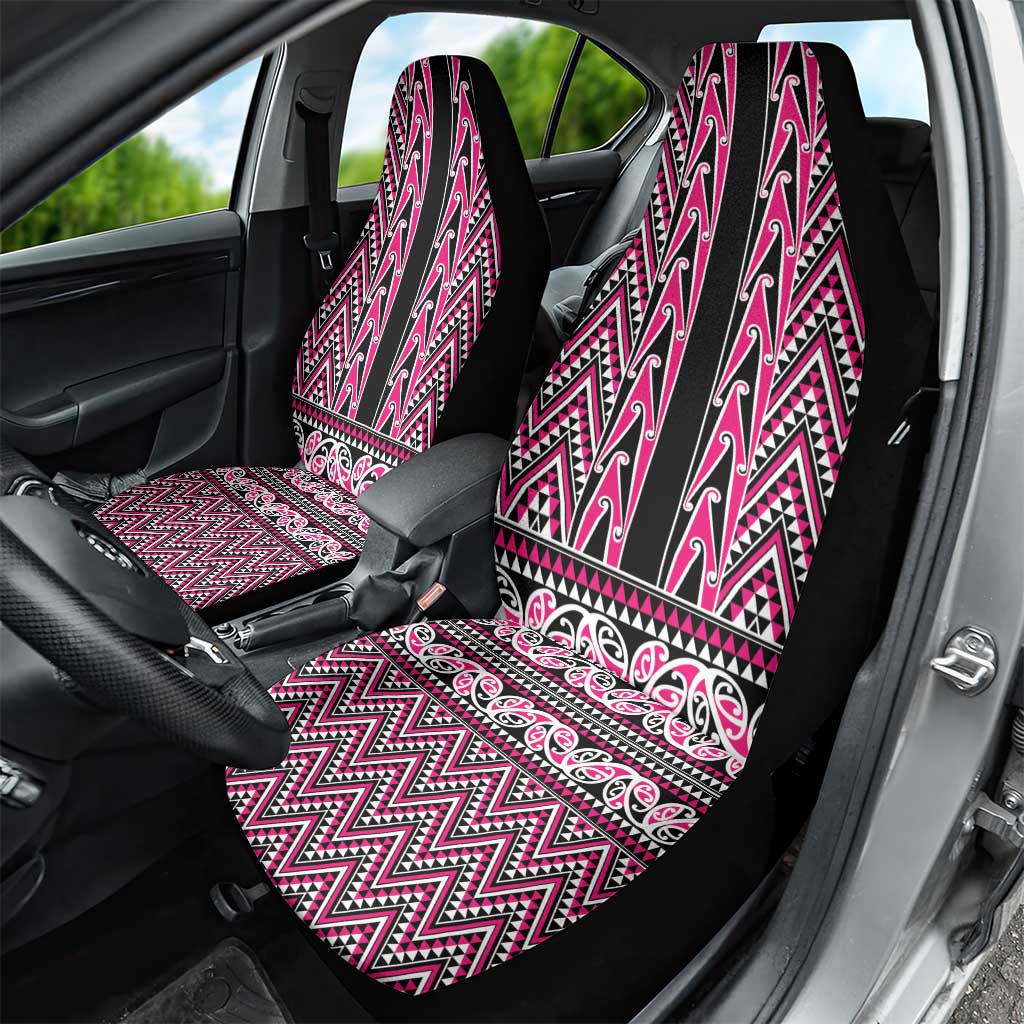New Zealand Maori Niho Taniwha Car Seat Cover Mawhero Mangopare and Puhoro Pattern LT9 - Polynesian Pride