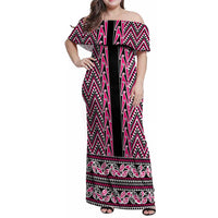 New Zealand Maori Niho Taniwha Family Matching Off Shoulder Maxi Dress and Hawaiian Shirt Mawhero Mangopare and Puhoro Pattern