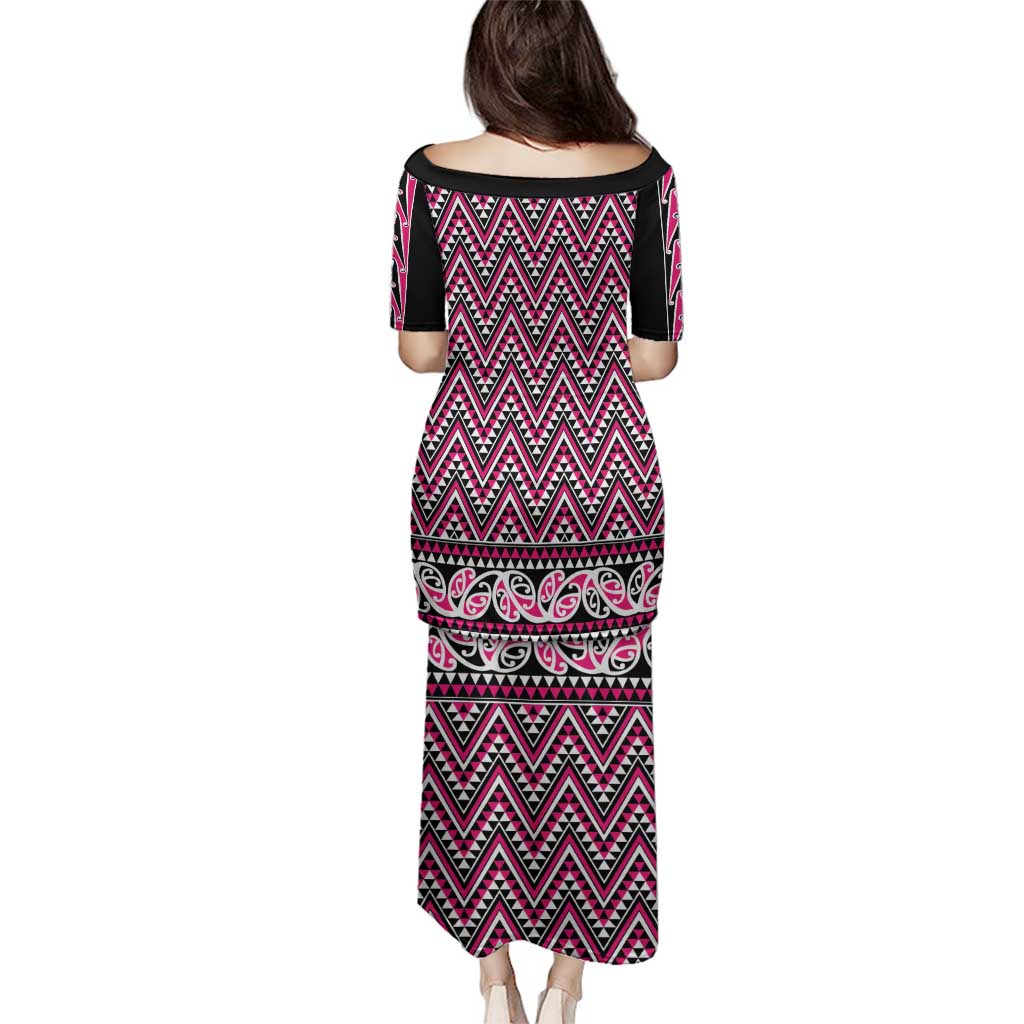 New Zealand Maori Niho Taniwha Family Matching Puletasi and Hawaiian Shirt Mawhero Mangopare and Puhoro Pattern