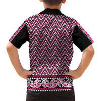 New Zealand Maori Niho Taniwha Family Matching Short Sleeve Bodycon Dress and Hawaiian Shirt Mawhero Mangopare and Puhoro Pattern LT9 - Polynesian Pride