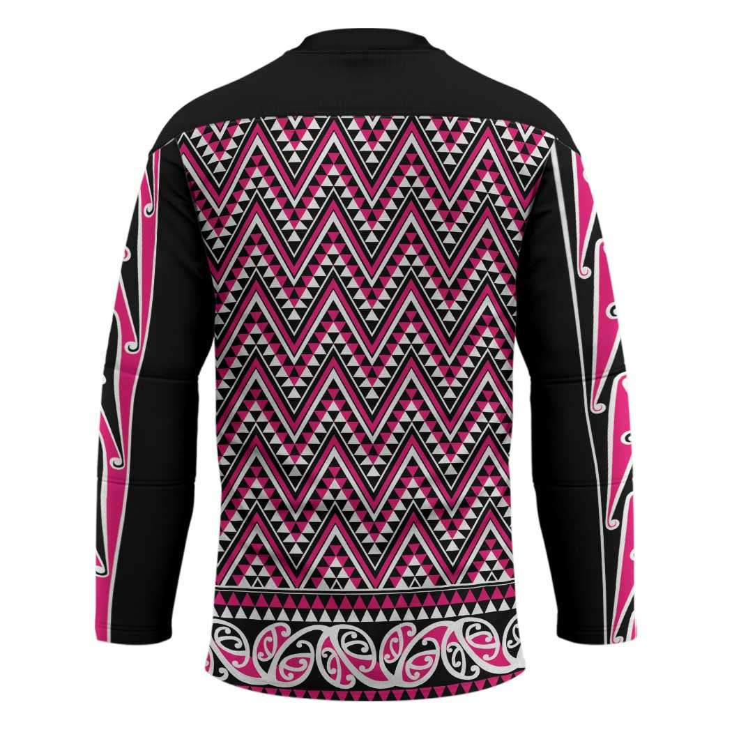 New Zealand Maori Niho Taniwha Hockey Jersey Mawhero Mangopare and Puhoro Pattern LT9 - Polynesian Pride