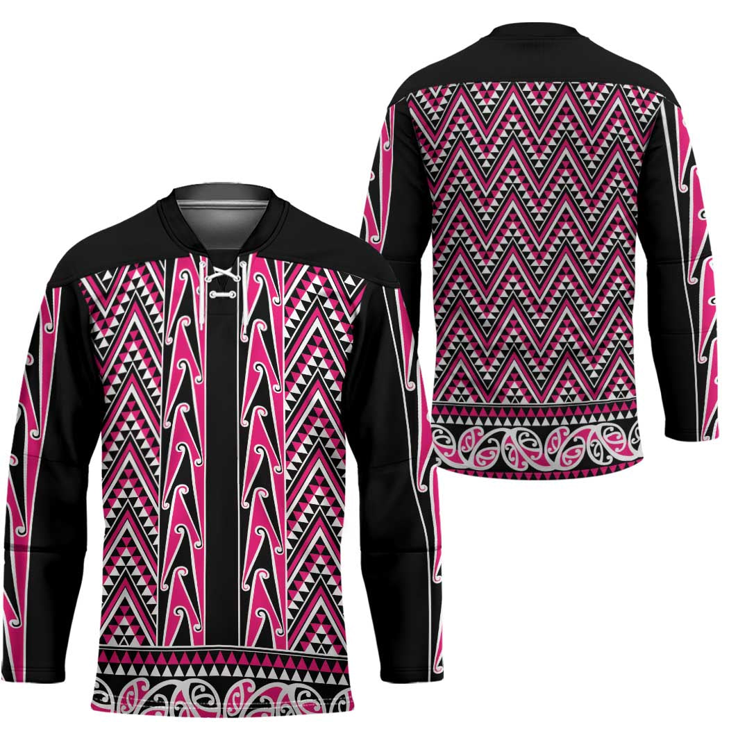 New Zealand Maori Niho Taniwha Hockey Jersey Mawhero Mangopare and Puhoro Pattern LT9 - Polynesian Pride