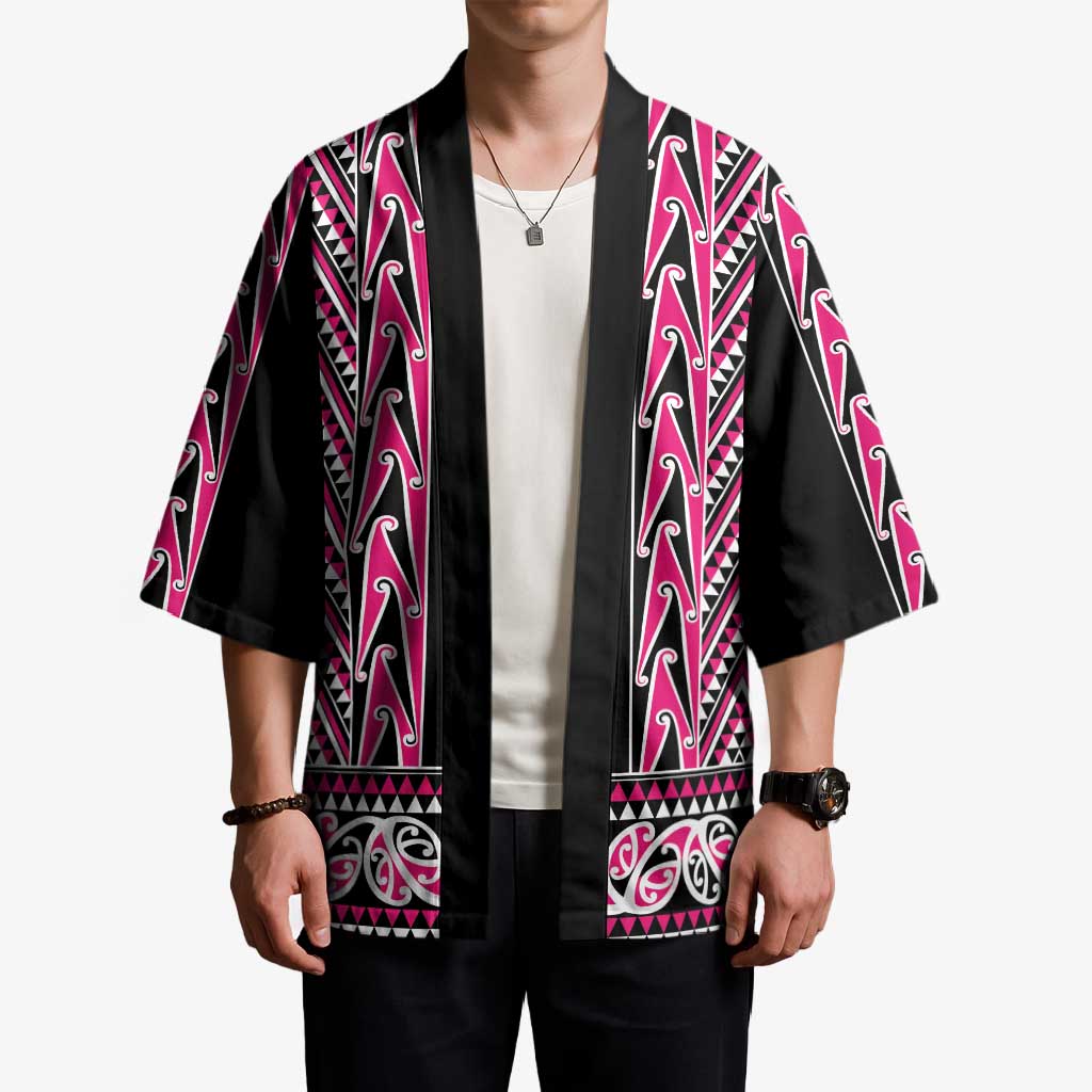 New Zealand Maori Niho Taniwha Kimono Mawhero Mangopare and Puhoro Pattern - Polynesian Pride