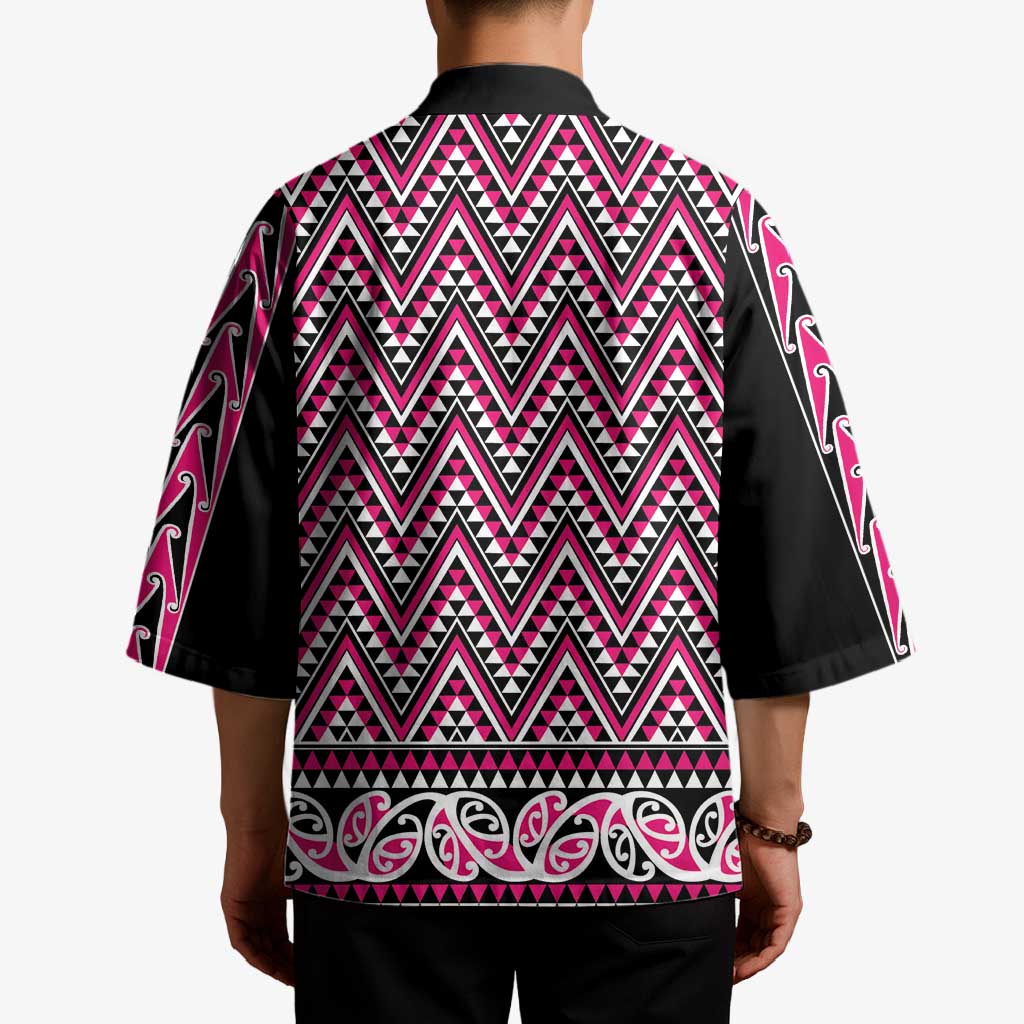 New Zealand Maori Niho Taniwha Kimono Mawhero Mangopare and Puhoro Pattern - Polynesian Pride