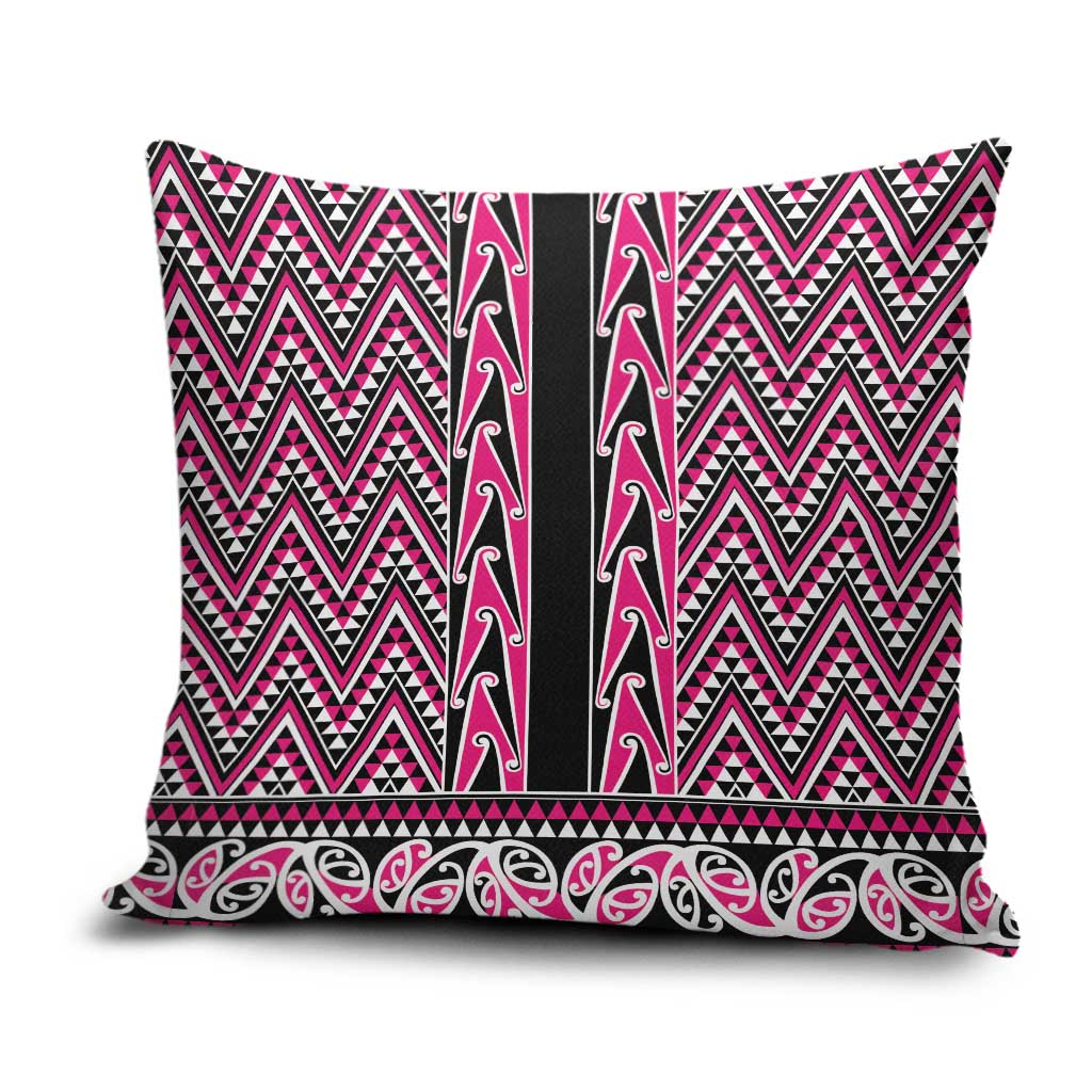 New Zealand Maori Niho Taniwha Pillow Cover Mawhero Mangopare and Puhoro Pattern - Polynesian Pride