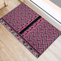 New Zealand Maori Niho Taniwha Rubber Doormat Mawhero Mangopare and Puhoro Pattern LT9 - Polynesian Pride
