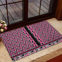 New Zealand Maori Niho Taniwha Rubber Doormat Mawhero Mangopare and Puhoro Pattern LT9 - Polynesian Pride