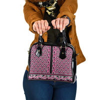 New Zealand Maori Niho Taniwha Shoulder Handbag Mawhero Mangopare and Puhoro Pattern