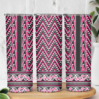 New Zealand Maori Niho Taniwha Skinny Tumbler Mawhero Mangopare and Puhoro Pattern LT9 - Polynesian Pride