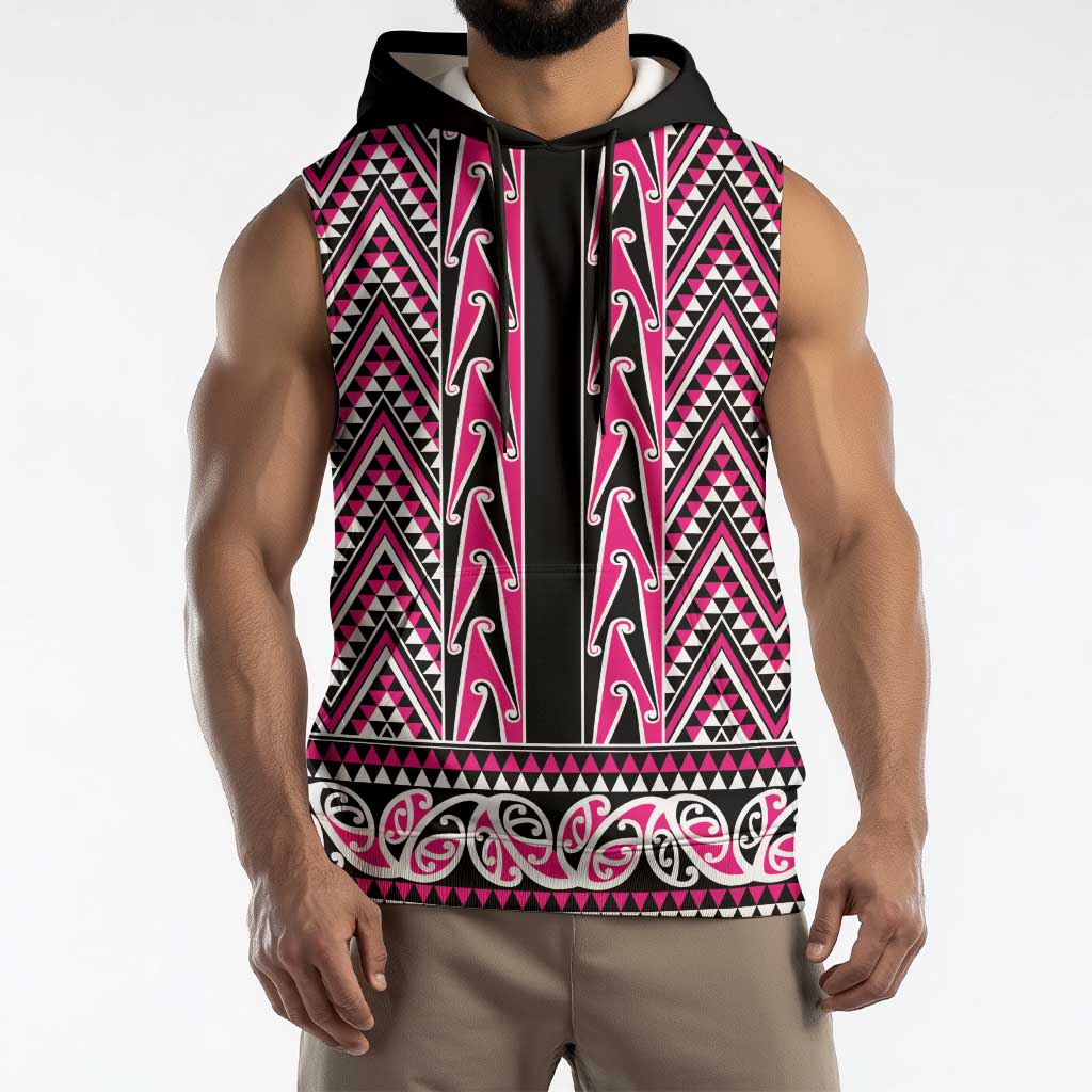 New Zealand Maori Niho Taniwha Sleeveless Hoodie Mawhero Mangopare and Puhoro Pattern LT9 - Polynesian Pride