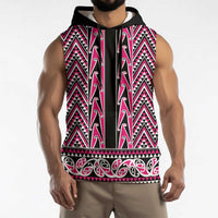 New Zealand Maori Niho Taniwha Sleeveless Hoodie Mawhero Mangopare and Puhoro Pattern LT9 - Polynesian Pride