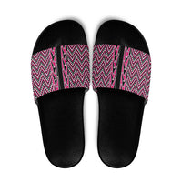 New Zealand Maori Niho Taniwha Slide Sandals Mawhero Mangopare and Puhoro Pattern - Polynesian Pride