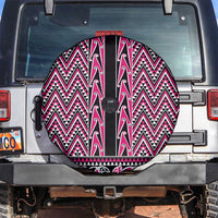 New Zealand Maori Niho Taniwha Spare Tire Cover Mawhero Mangopare and Puhoro Pattern LT9 Pink - Polynesian Pride