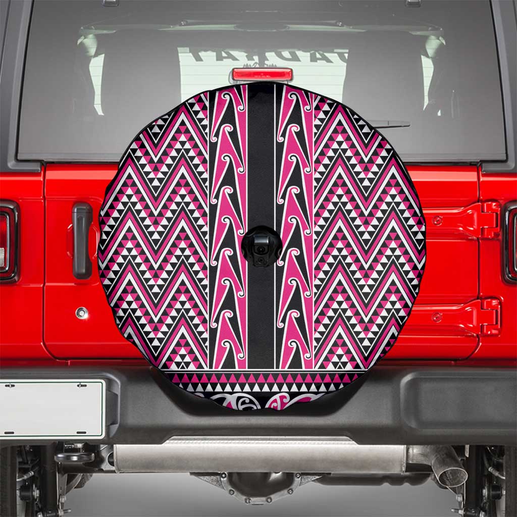 New Zealand Maori Niho Taniwha Spare Tire Cover Mawhero Mangopare and Puhoro Pattern LT9 - Polynesian Pride