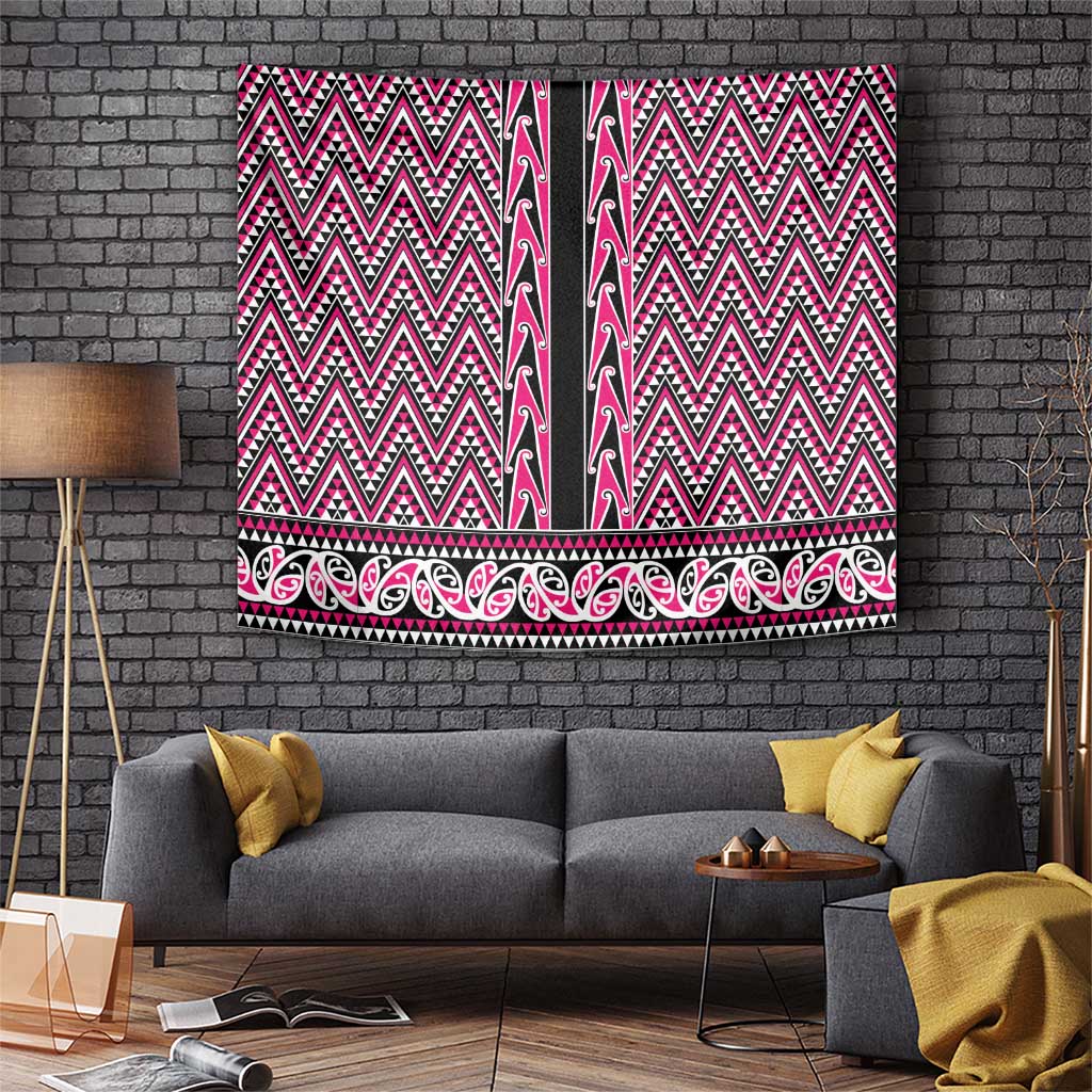 New Zealand Maori Niho Taniwha Tapestry Mawhero Mangopare and Puhoro Pattern