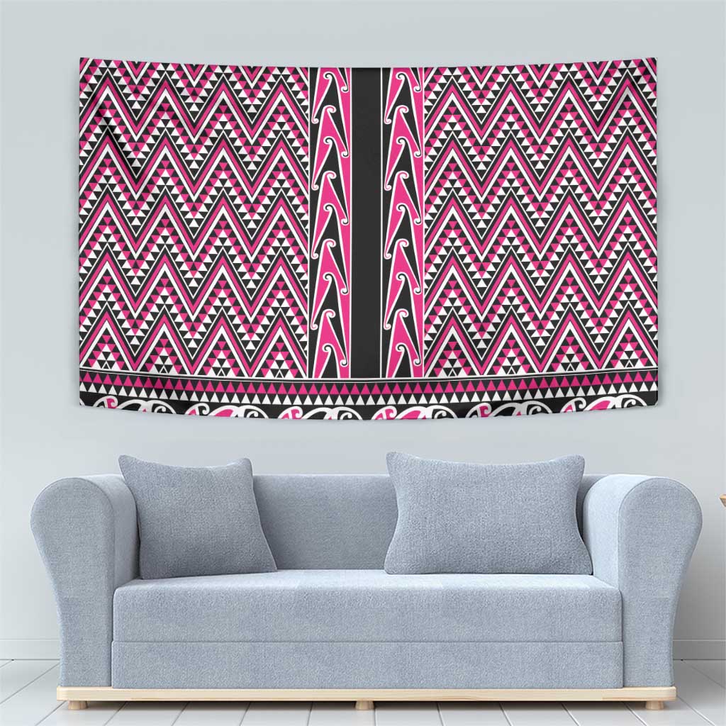New Zealand Maori Niho Taniwha Tapestry Mawhero Mangopare and Puhoro Pattern
