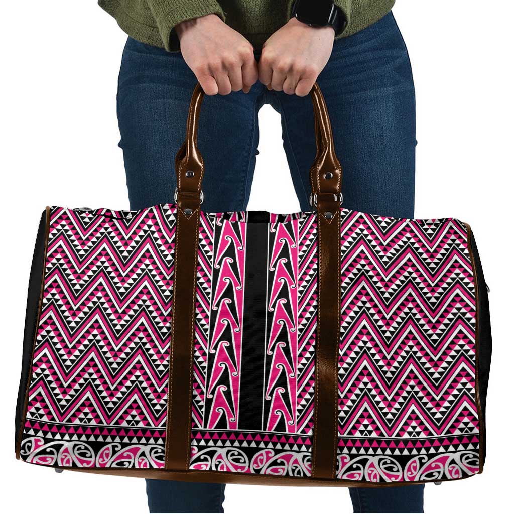 New Zealand Maori Niho Taniwha Travel Bag Mawhero Mangopare and Puhoro Pattern - Polynesian Pride
