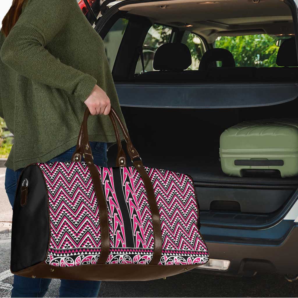 New Zealand Maori Niho Taniwha Travel Bag Mawhero Mangopare and Puhoro Pattern - Polynesian Pride